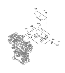 Exhaust Group Diagram and Parts List for 61G277-0014-J1 400000 - 699999 Briggs and Stratton Engine
